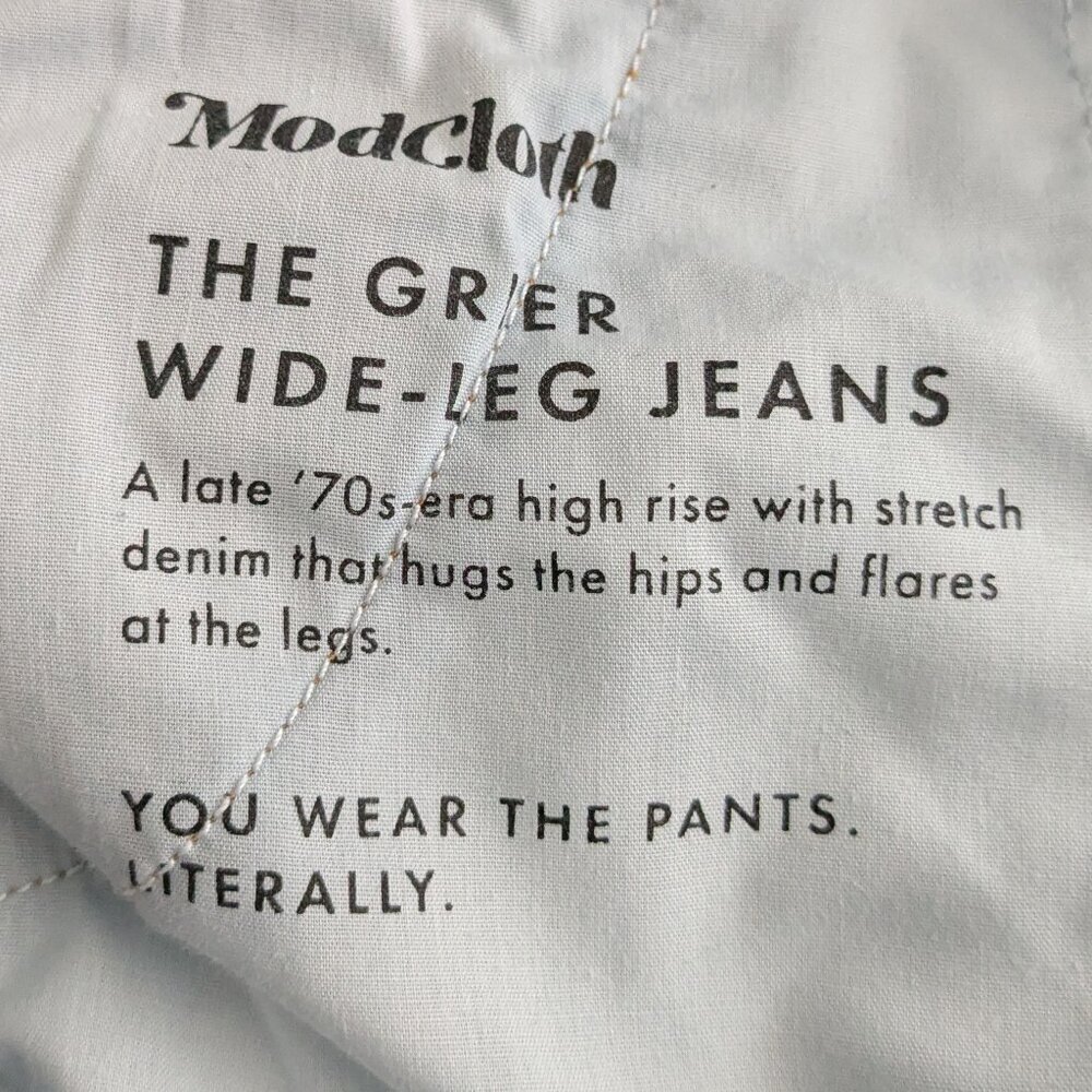 Modcloth The GRIER Wide-leg Jeans Size 10 - Picture 5 of 15